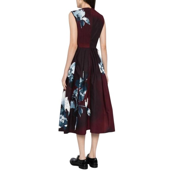 Erdem Floral cotton faille midi dress Size 4 UK, XS US NEW - Picture 8 of 11